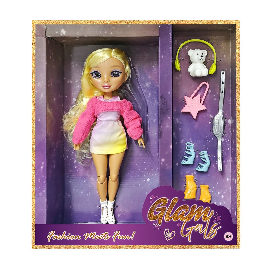 Kaiwell Music Glam Girlz 9 inch fashion doll with movable joints for indoor play girls ages 3 plus