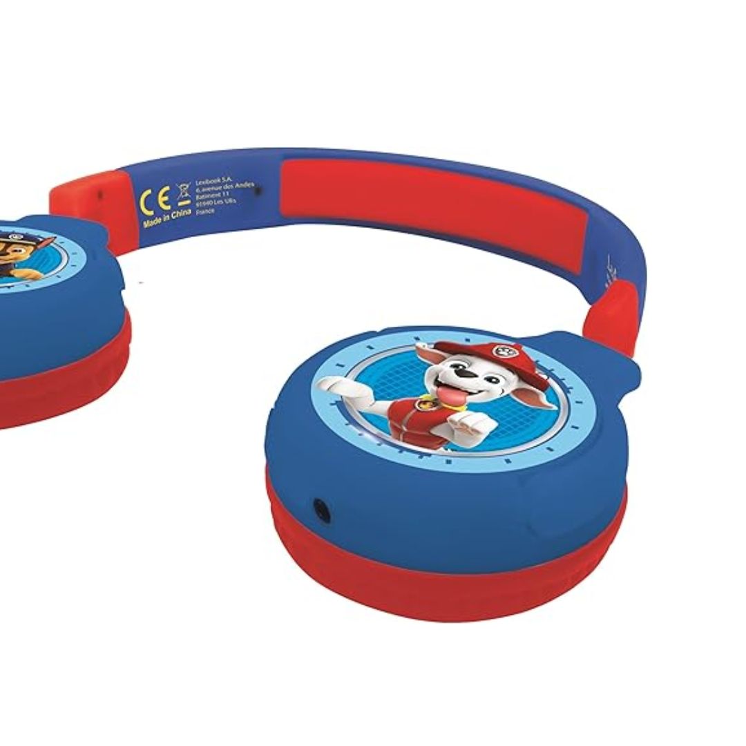 LEXIBOOK PAW PATROL 2 IN 1 FOLDABLE HEADPHONE, Ages 3+