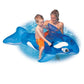 Intex Lil Whale blue inflatable ride-on pool float with handles for kids outdoor swimming fun