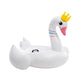 Intex Majestic Swan white inflatable ride-on pool float with gold accents and heavy duty handles for kids ages 3 and up