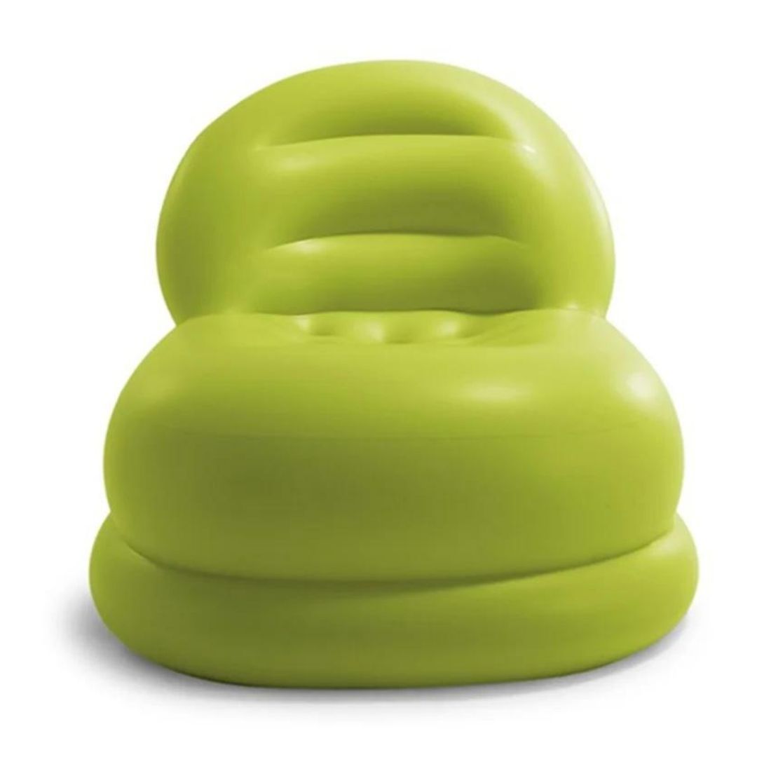 Intex Mode inflatable lounge chair for adults in lime green pink and white colors