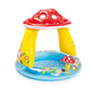Intex Mushroom inflatable baby pool with built-in sunshade and soft floor for toddlers outdoor backyard water play