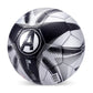 Marvel Avengers Black Panther action ball featuring a sleek black carbon fiber texture finish, silver Wakandan tribal detailing, and the iconic panther mask emblem.