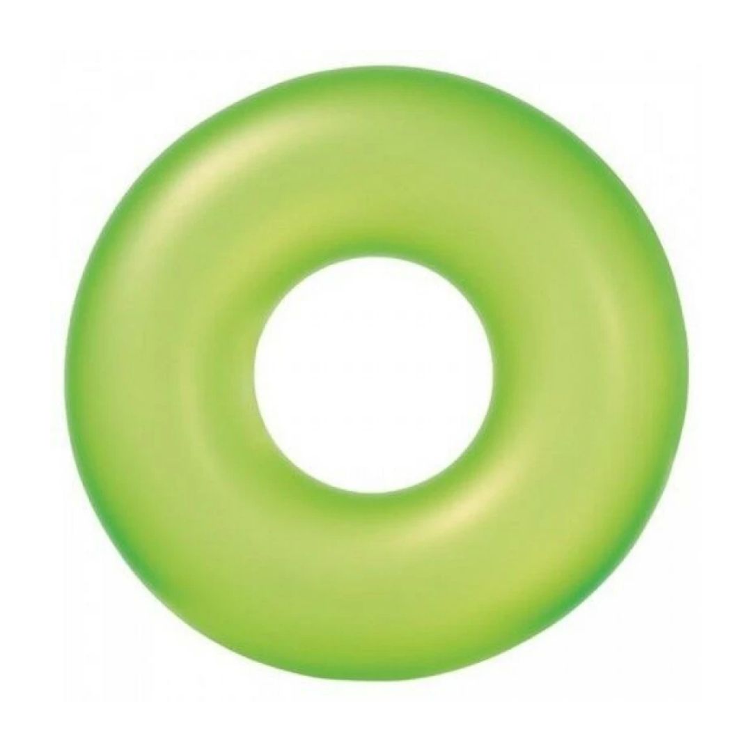 Intex Neon Frost 91cm inflatable pool swim tube in vibrant pink yellow and green for ages 9 plus