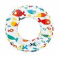 Intex Ocean Reef transparent inflatable swim ring with colorful fish design for kids pool play