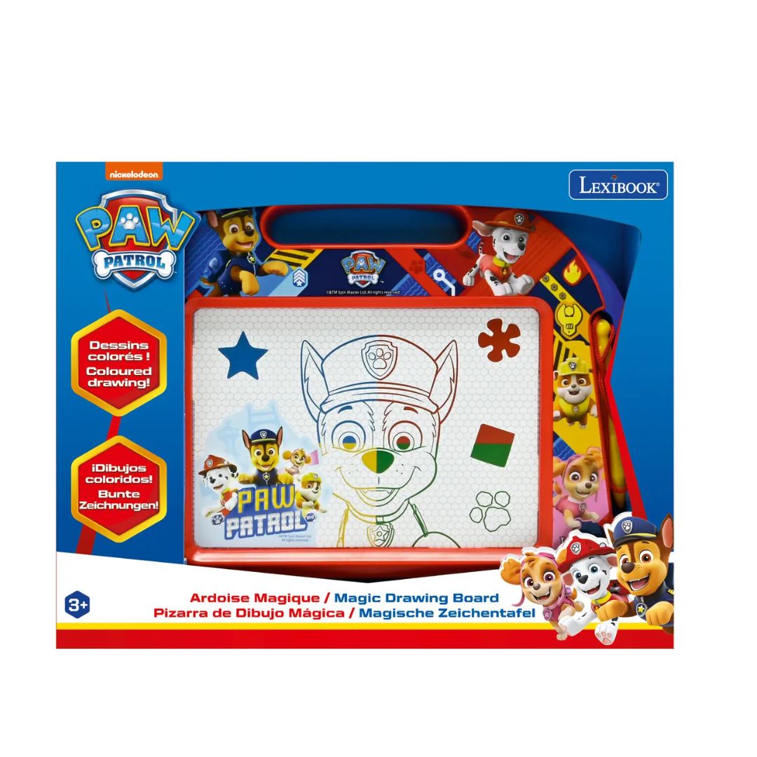 LEXIBOOK PAW PATROL MAGNETIC MULTICOLOR DRAWING BOARD A5 W/ACCESSORIES, Ages 3+