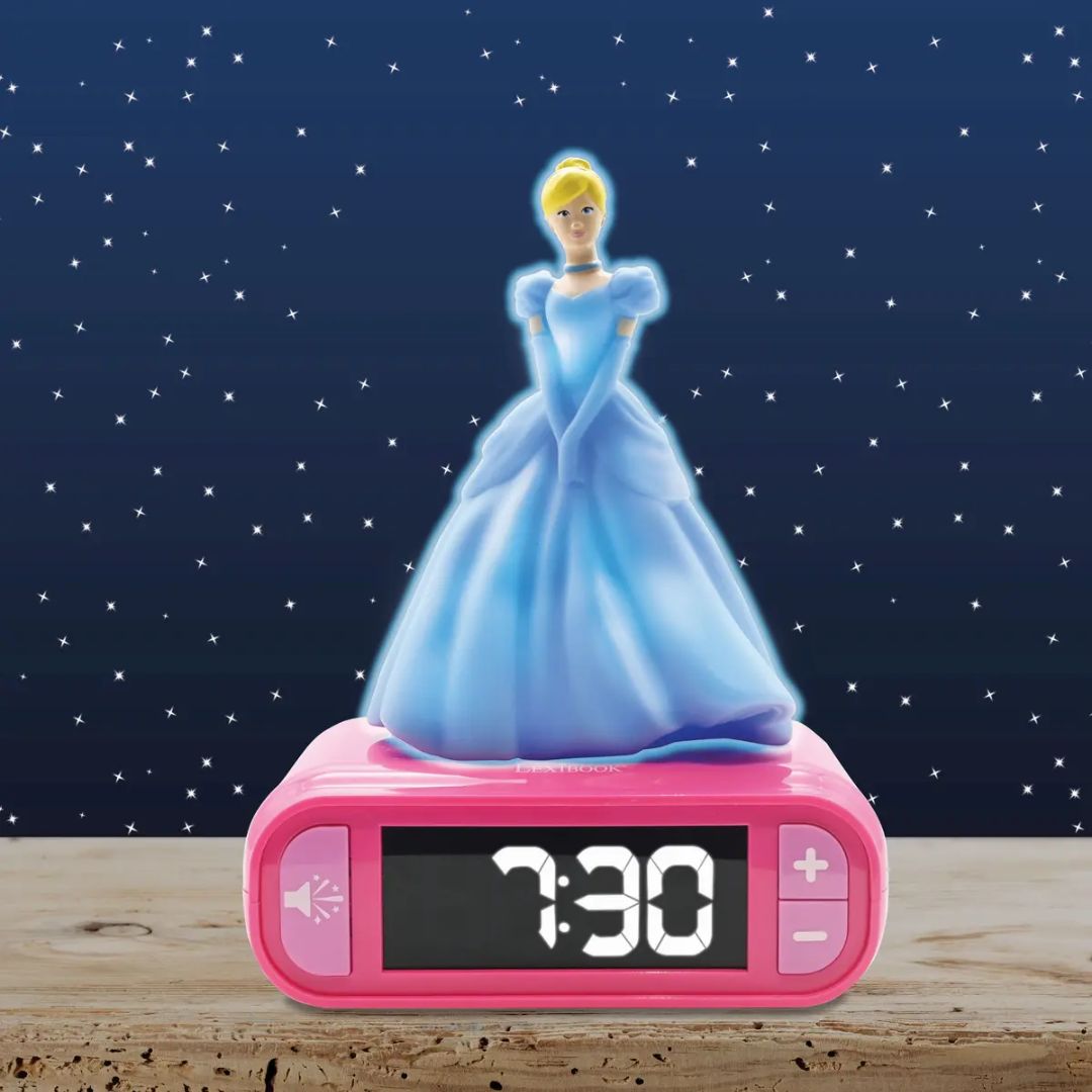 LEXIBOOK PRINCESSE ALARM CLOCK WITH NIGHT LIGHT 3D DESIGN, Ages 3+
