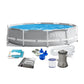 Intex Prism Frame above ground swimming pool with filter pump for backyard family fun