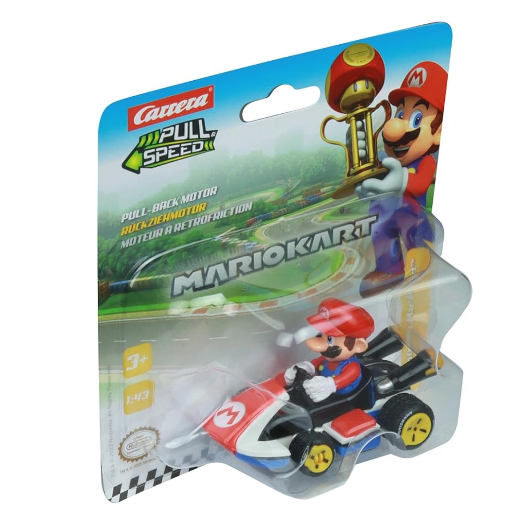 CARRERA PULL N SPEED MARIO KART 8 - MARIO BLISTER, Ages 3+
