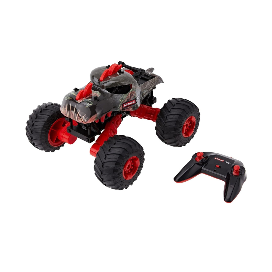 Carrera RC Dino Car red and black 1:16 scale remote control off-road stunt car for kids aged 6 plus