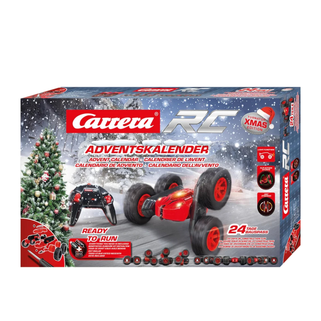 Carrera RC Turnator X-Mas Advent Calendar red stunt car DIY building kit for kids age 12 plus