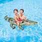 Intex Realistic Gator inflatable green alligator pool ride-on float for kids with heavy duty handles