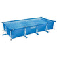 Intex blue rectangular metal frame pool for kids outdoor backyard swimming 2.2m x 1.5m x 0.6m