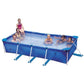 Intex rectangular blue frame pool without pump 2.6m x 1.6m x 0.65m for backyard swimming