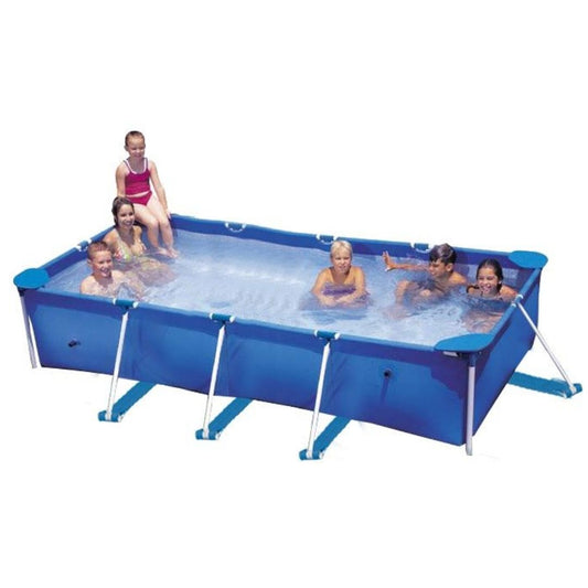 Intex rectangular blue frame pool without pump 2.6m x 1.6m x 0.65m for backyard swimming