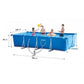 Intex 4.5m x 2.2m x 84cm rectangular above ground frame pool with filter pump for backyard family fun