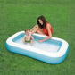 Blue Intex rectangular inflatable swimming pool for kids outdoor garden water play