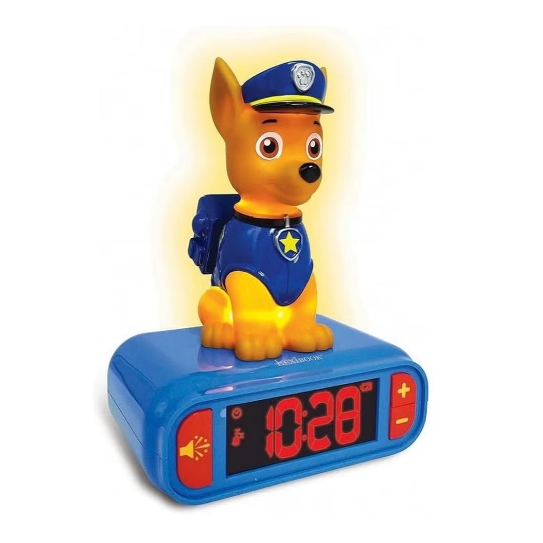 LEXIBOOK PAW PATROL 3D ALARM CLOCK W/NIGHT LIGHT AND SOUND EFFECTS, Ages 3+