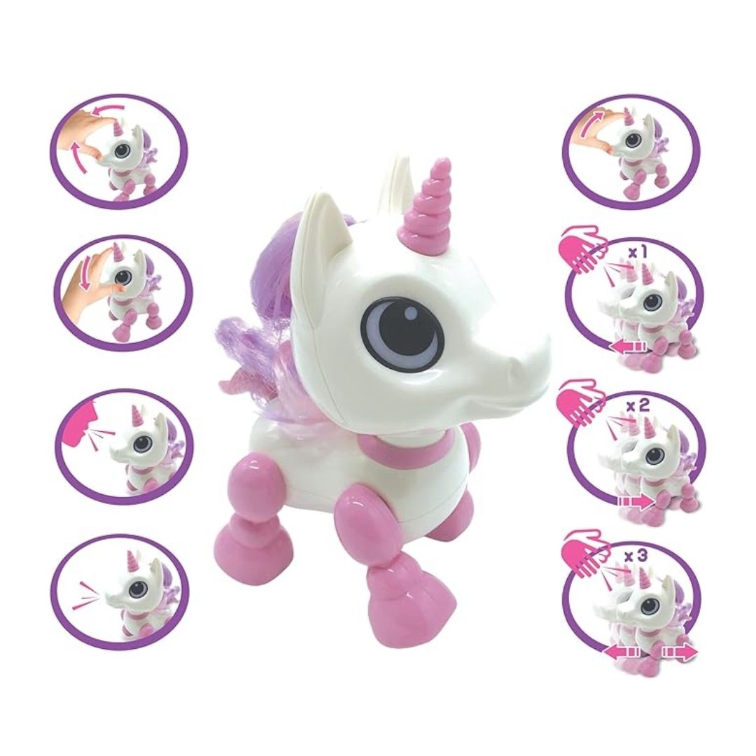LEXIBOOK POWER UNICORN ROBOT W/LIGHT SOUND EFFECTS N VOICE COMMAND, Ages 3+