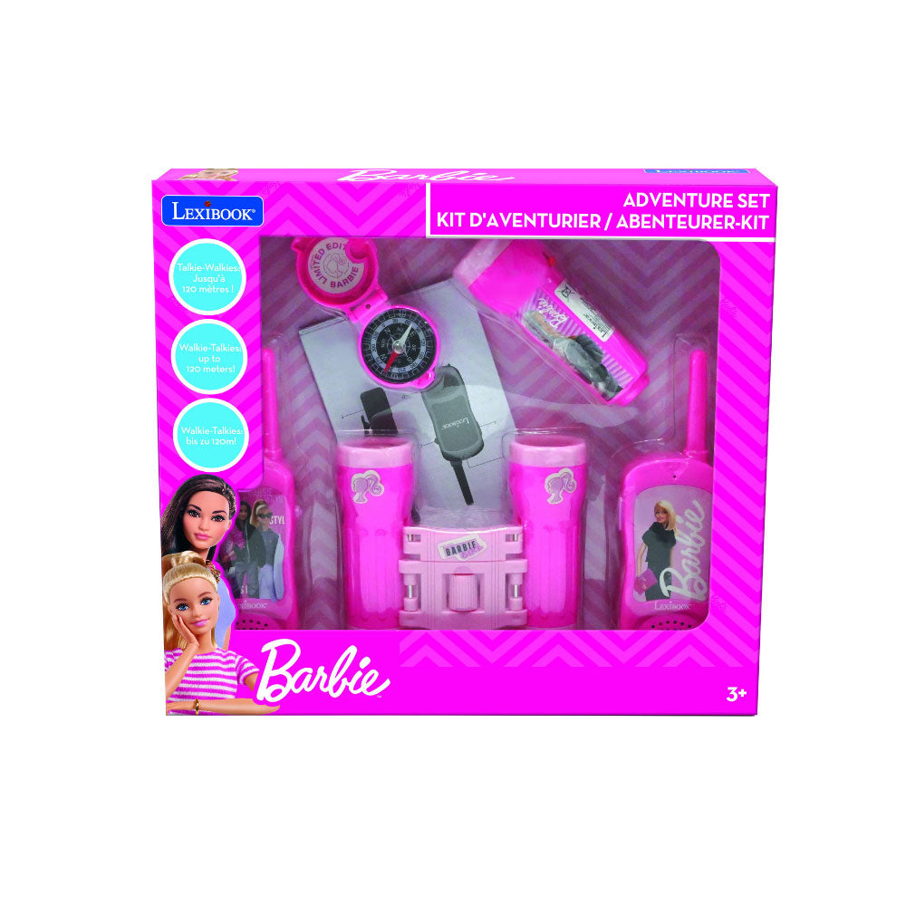 BARBIE ADVENTURE SET W/WALKIE TALKIE120M, BINOCULARS AND COMPASS