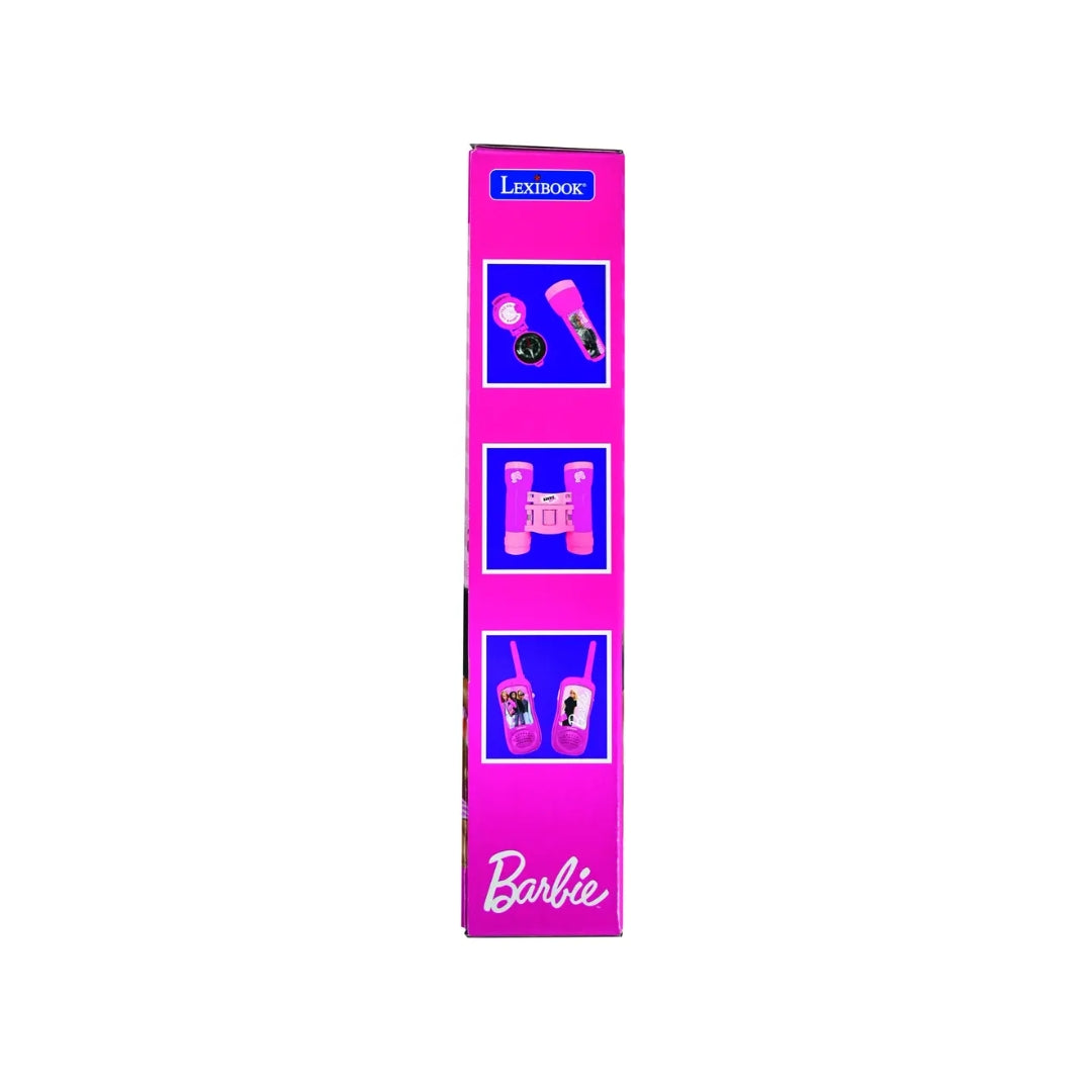 LEXIBOOK S A BARBIE ADVENTURE SET W/WALKIE TALKIE120M, BINOCULARS AND COMPASS, Ages 3+