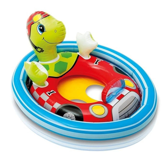 Intex See Me Sit Pool Rider inflatable toddler pool float with leg holes and backrest