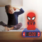 LEXIBOOK SPIDERMAN ALARM CLOCK WITH NIGHT LIGHT 3D DESIGN, Ages 3+