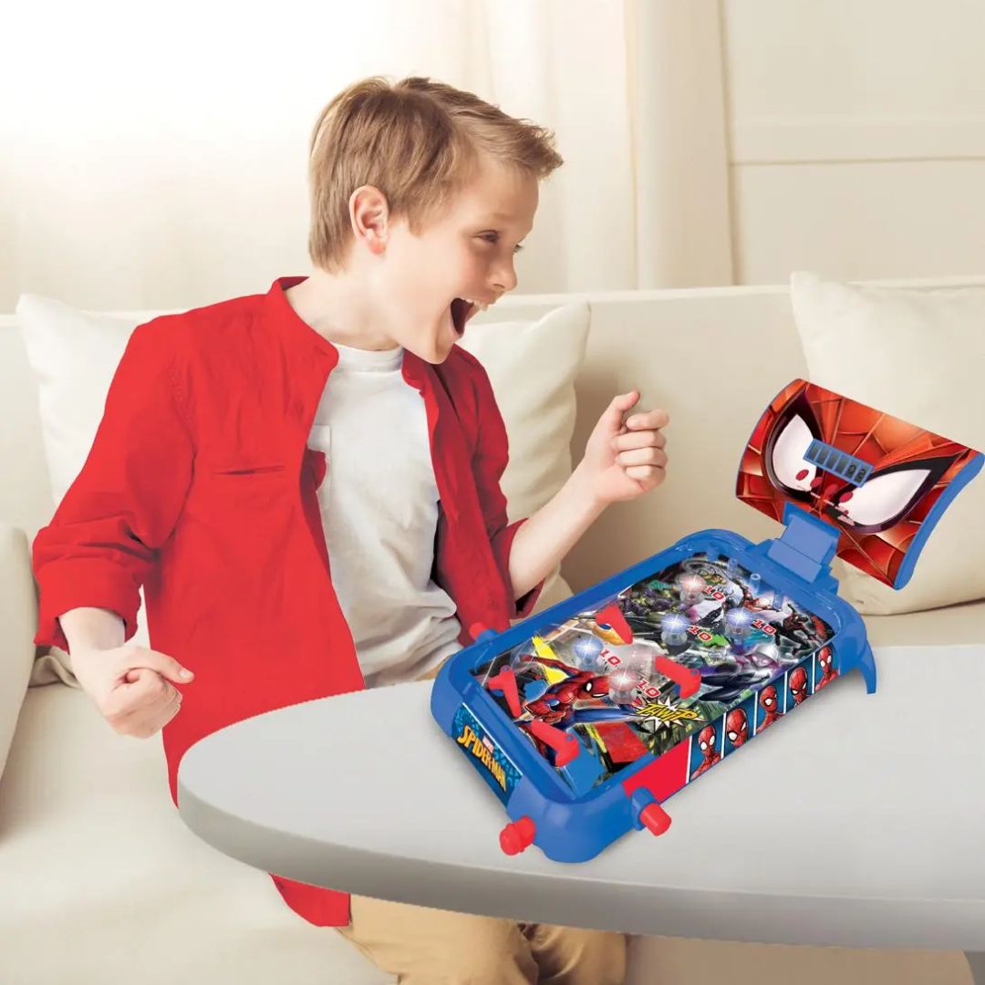 LEXIBOOK SPIDERMAN ELECTRONIC PINBALL WITH LIGHTS AND SOUND, Ages 5+