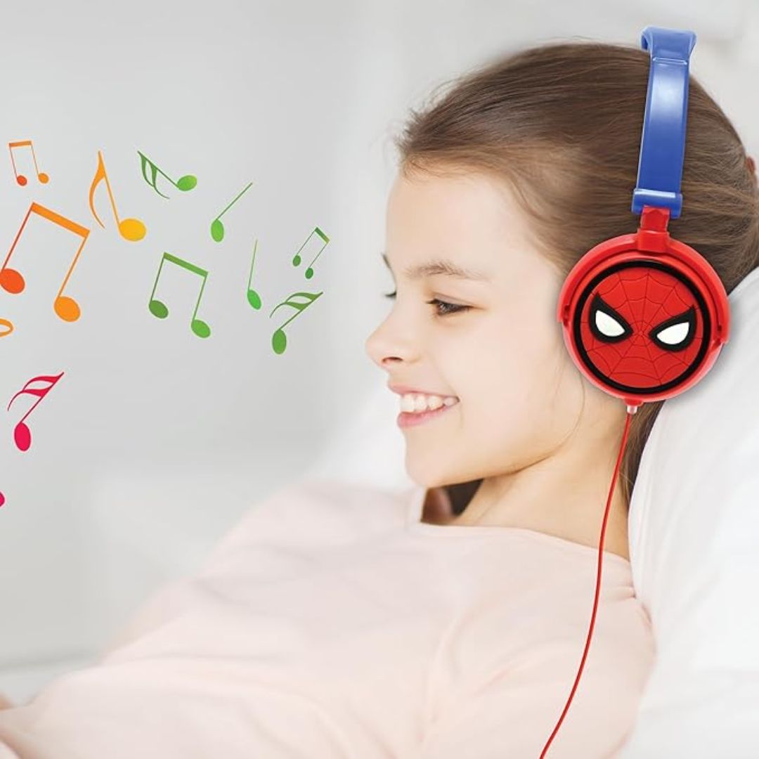 LEXIBOOK SPIDERMAN STEREO WIRED FOLDABLE HEADPHONE, Ages 4+