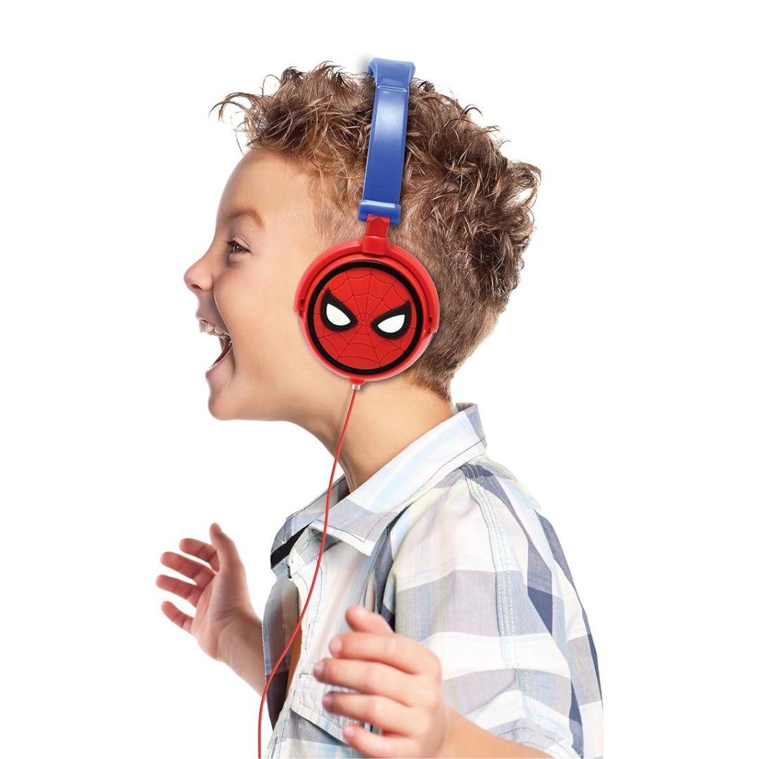LEXIBOOK SPIDERMAN STEREO WIRED FOLDABLE HEADPHONE, Ages 4+