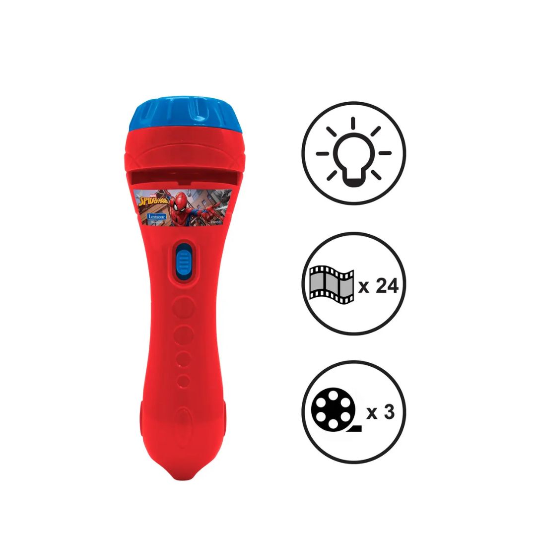 LEXIBOOK SPIDERMAN STORIES PROJECTOR AND TORCH LIGHT, Ages 3+
