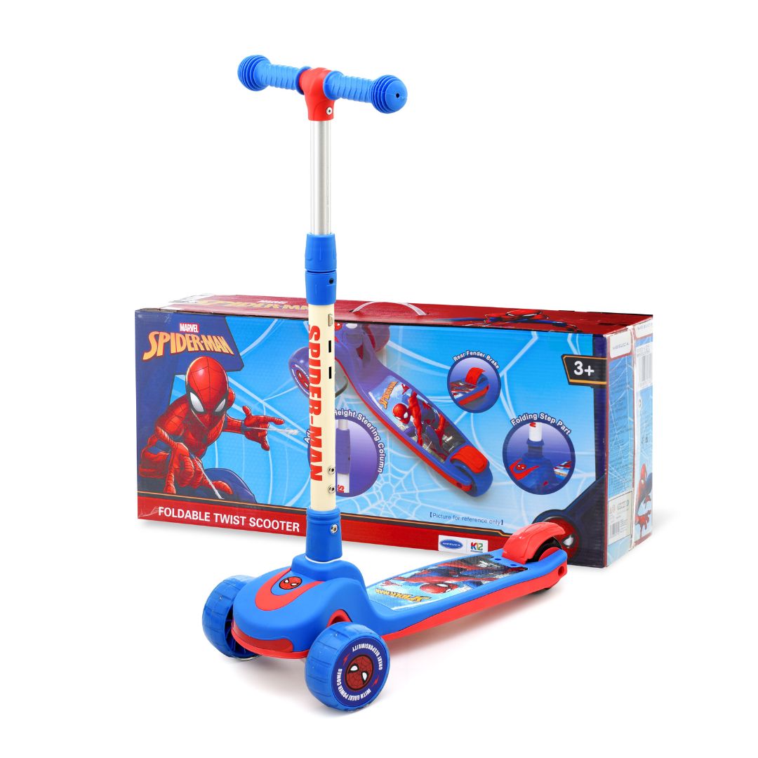 TRANSTERN L SCOOTER SPIDERMAN TWIST SCOOTER, Ages 3+