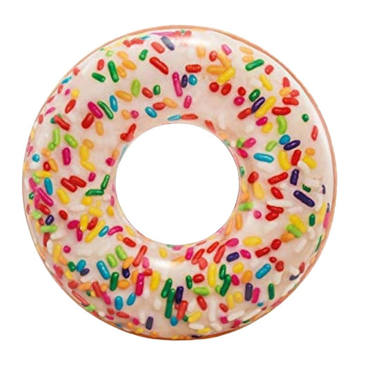 Intex Sprinkle Donut inflatable pool tube float with colorful frosting for kids and adults