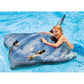 Intex Stingray blue inflatable pool ride-on float with heavy duty handles for kids swimming pool play