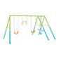 Intex outdoor backyard swing set with two swings and a two-person glider for children ages 3 to 10