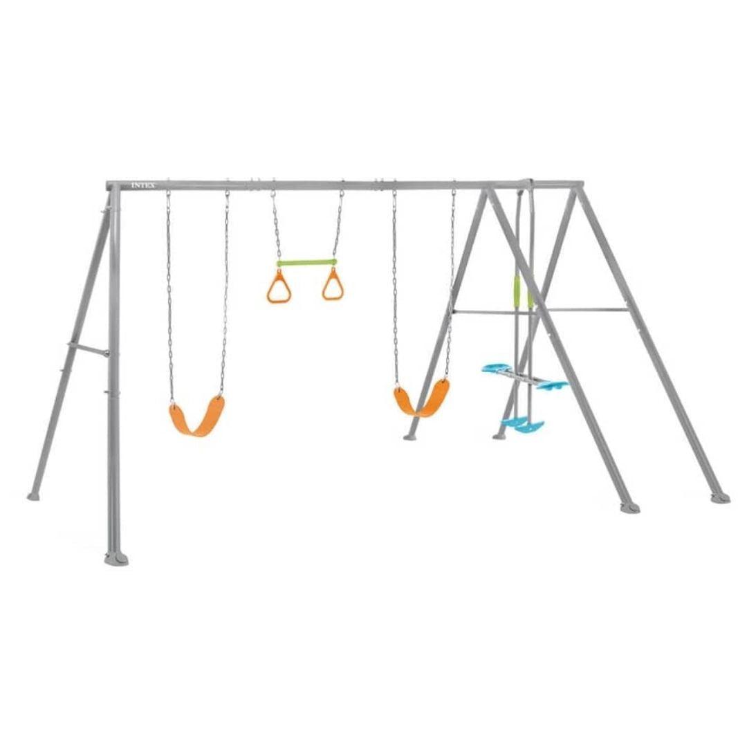 Intex Swing and Glide outdoor garden playset with two swings and a two-person glider for kids