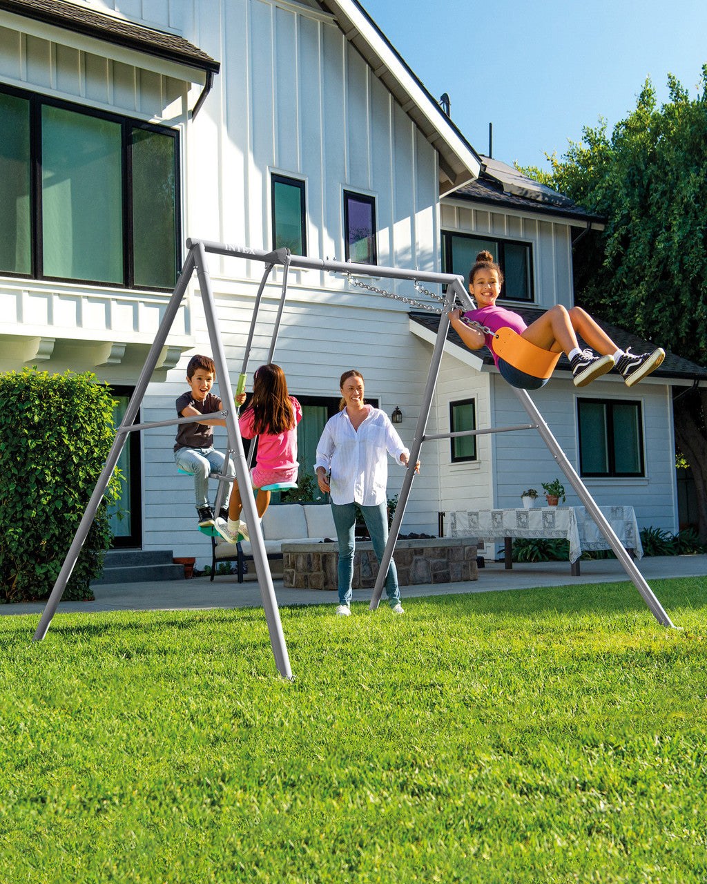 SWING AND GLIDE TWO GREY FEATURE SET, Ages 3To10