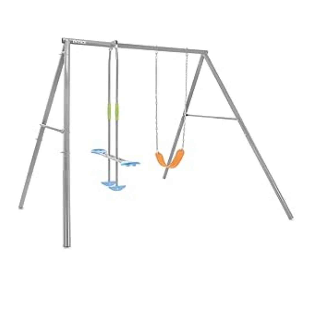 Intex Swing and Glide two feature outdoor garden play set for children ages 3 to 10