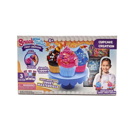 Snack Tastic Cupcakes Creations DIY cupcake decorating kit with star toppers, icing and sprinkles for kids