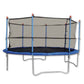 TNC 12 foot outdoor trampoline with safety net enclosure and steel access ladder for kids