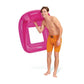 Intex transparent inflatable pool lounge with mesh bottom and headrest for adult swimming pool relaxation