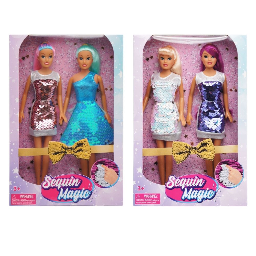 TWIN PACK SEQUIN DOLL