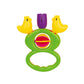 Tanny Toys Baby Rattle Chick featuring a mechanical pecking action, a central spinning ring, and an ergonomic handle for infant sensory play.