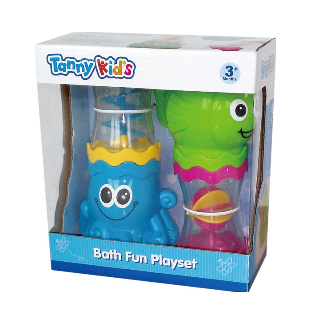 Tanny Kids Bath Fun Playset colorful sensory water toys for baby bathtub play and motor skills development