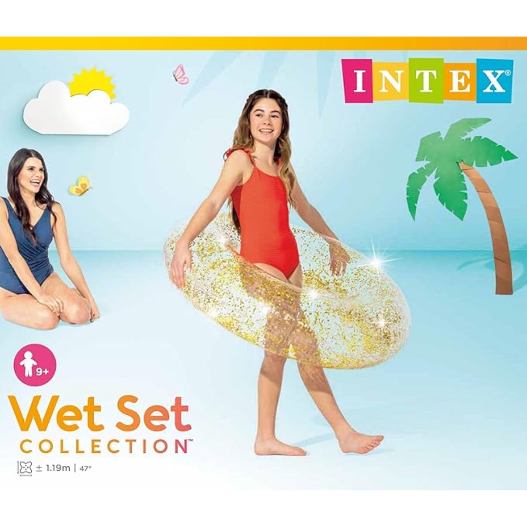 INTEX TRANSPARENT GLITTER TUBES, Ages 9+