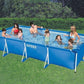INTEX RECT.FRAMEonlyPOOL W/O PUMP(4.5x2.2x.85), Ages 6+