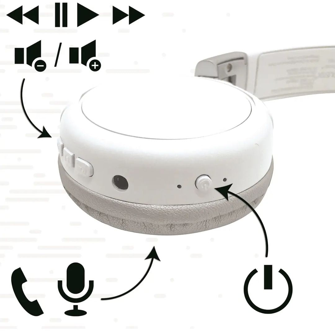 LEXIBOOK ACOUSTIX 2-IN-1 BLUETOOTH AND WIRED COMFORT FOLDABLE HEADPHONE, Ages 8+