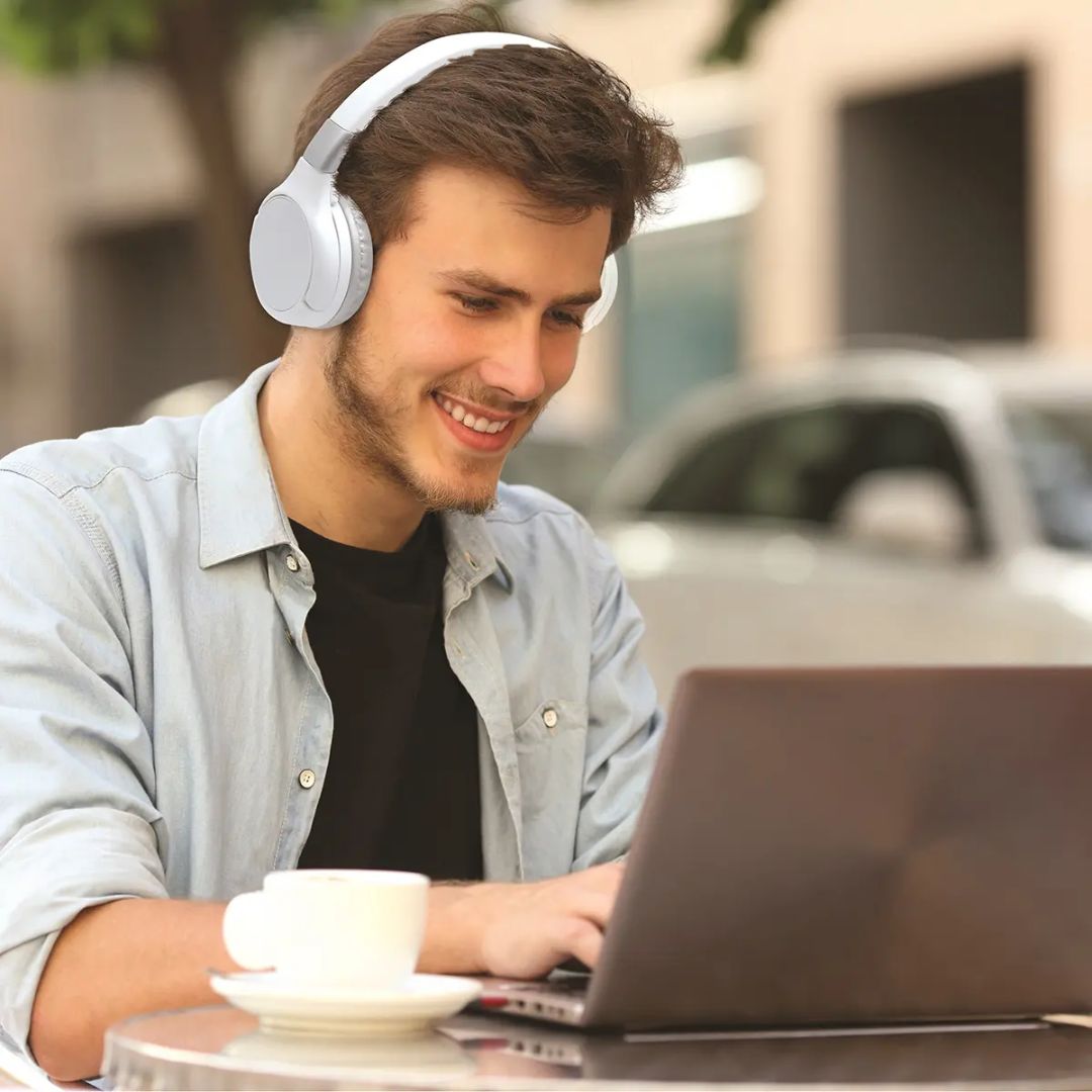 LEXIBOOK ACOUSTIX 2-IN-1 BLUETOOTH AND WIRED COMFORT FOLDABLE HEADPHONE, Ages 8+