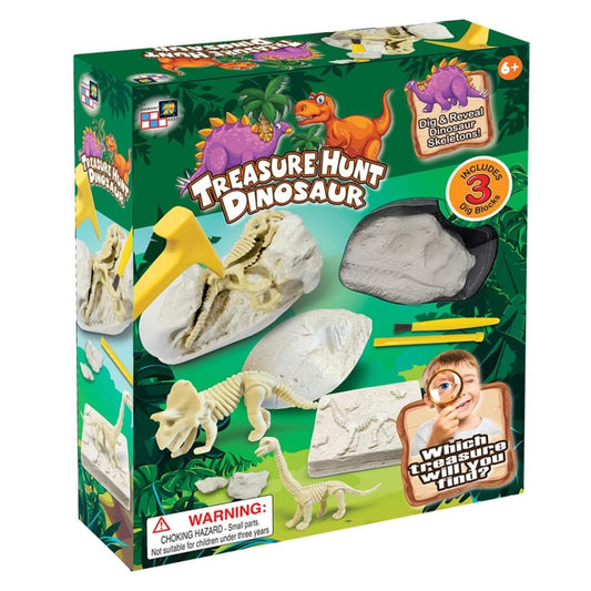 AMAV Dinosaur Treasure Hunt educational indoor excavation and fossil dig kit for kids age 6 plus
