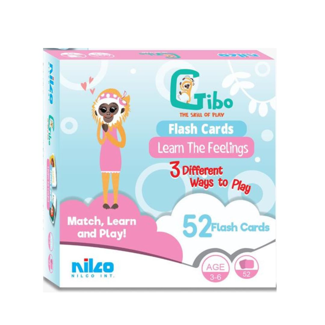 NILCO GIBO FLASH CARD LEARN TO FEELINGS, Ages 6+